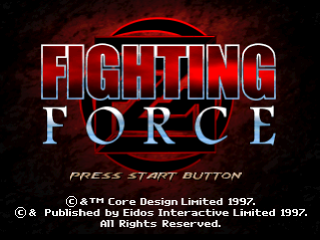Fighting Force title screen for Playstation